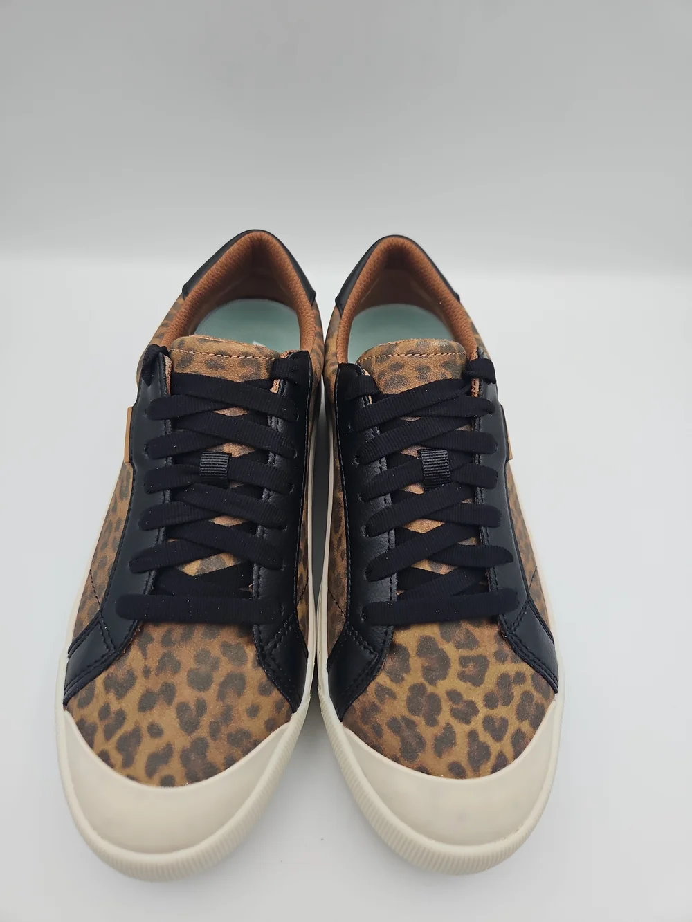 Dr. Scholl's Leopard Print Platform Sneakers - Brown/Black